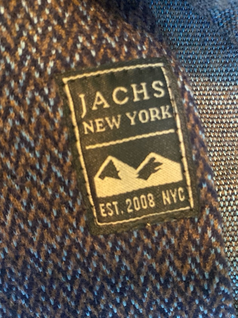 Jachs Men's Button-Down Shirt in Dark Navy Houndstooth design Size XL - Picture 8 of 8